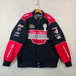 JH Design NASCAR Kevin Harvick 2014 Champion Racing Jacket Mens Large Budweiser